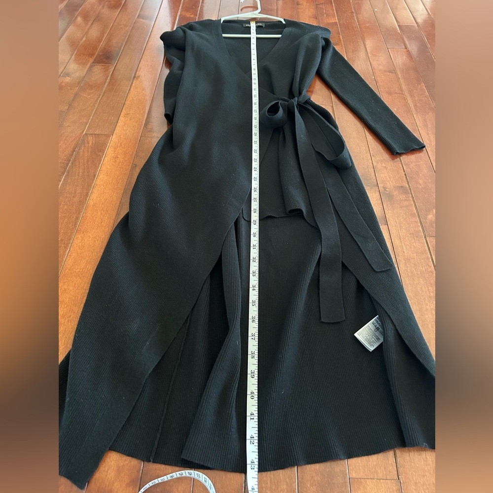 Banana Republic Women's Long Black Ribbed Sweater Wrap Size Small - Picture 7 of 12